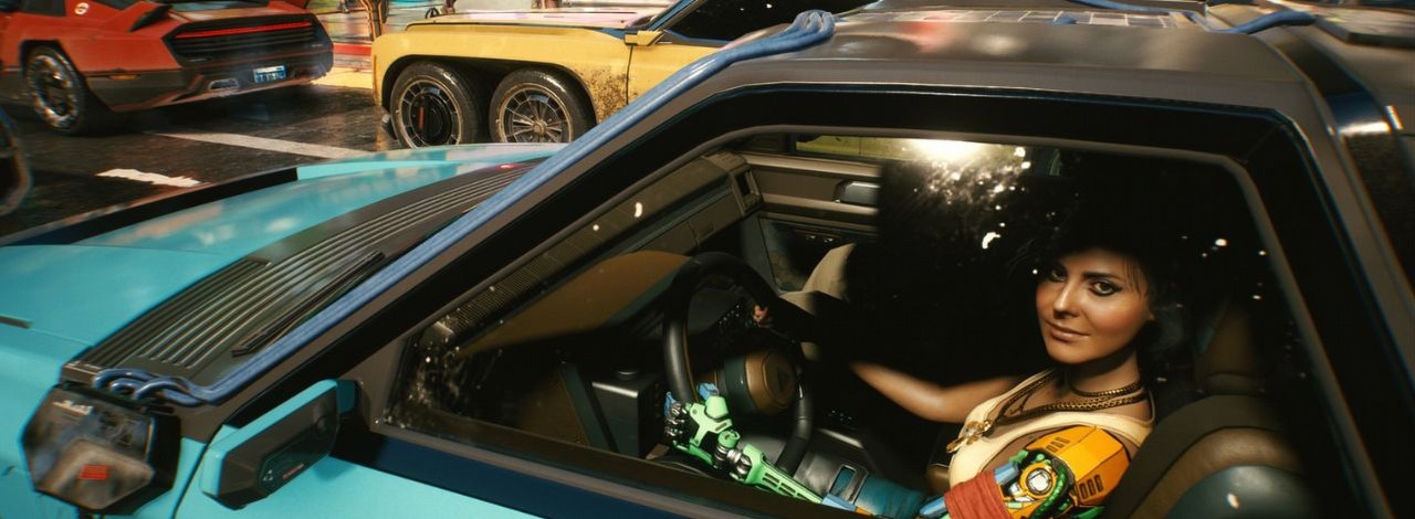 Lepiej nadal uważać na automatyczną jazdę w Cyberpunku 2077. Po patchu wciąż lubi siać terror na ulicach Night City, źródło grafiki: CD Projekt RED.