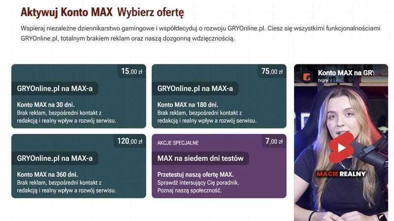 Strefa Pro zamiast Premium. Zmieniamy abonamenty na GRYOnline.pl