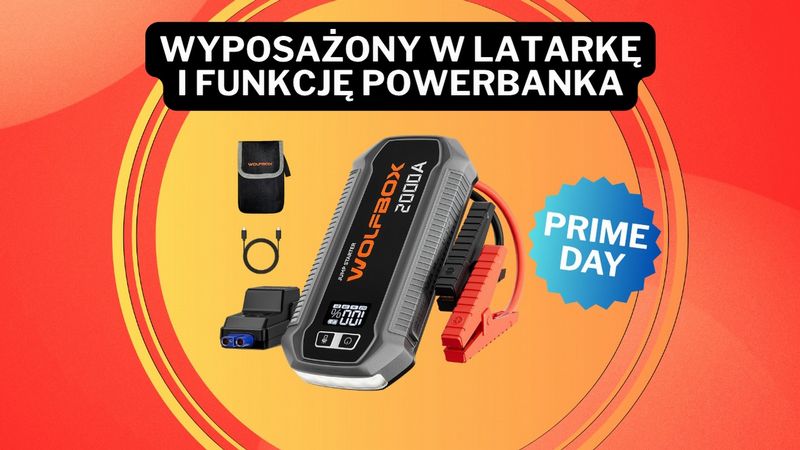 „Najlepszy zakup, jakiego dokonałem na Amazonie” 19% taniej na finał Prime Day! Awaryjny rozrusznik Wolfboxa może być dla kierowców „darem niebios”