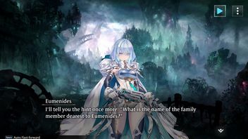 Password in Shadowverse Worlds Beyond. Anwser to Who is Eumenides' dearest family member