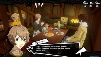Persona 5 X answer to „What's an example of an arbitrary triangle? Give it your best shot”