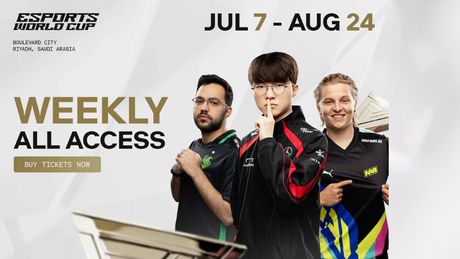 Weekly All Access Passes to the highly anticipated Esports World Cup 2025 are now available to purchase
