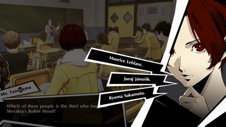 Persona 5 X answer to “Which of these people is the thief who inspired Slovakia’s Robin Hood?”